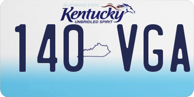 KY license plate 140VGA