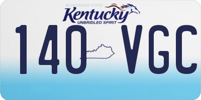 KY license plate 140VGC