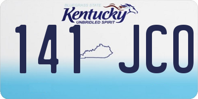 KY license plate 141JCO