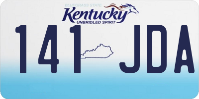 KY license plate 141JDA