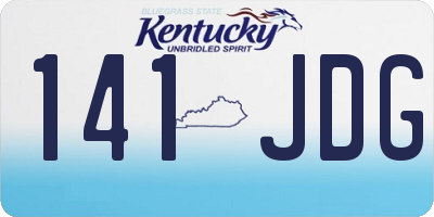 KY license plate 141JDG