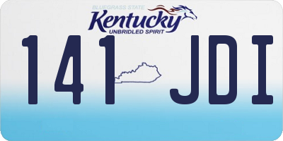 KY license plate 141JDI
