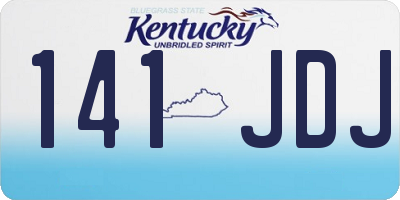 KY license plate 141JDJ