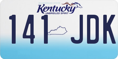 KY license plate 141JDK