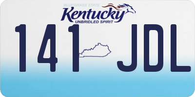 KY license plate 141JDL