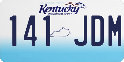 KY license plate 141JDM