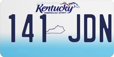 KY license plate 141JDN