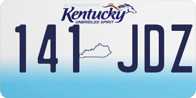 KY license plate 141JDZ