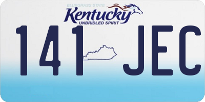 KY license plate 141JEC