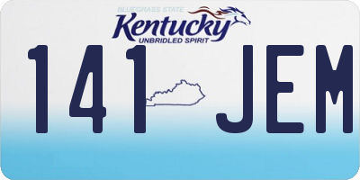 KY license plate 141JEM