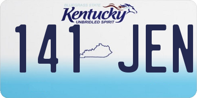 KY license plate 141JEN