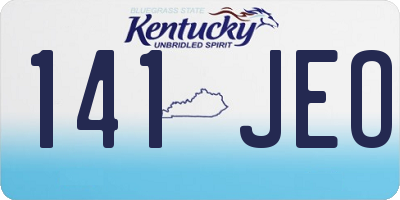 KY license plate 141JEO