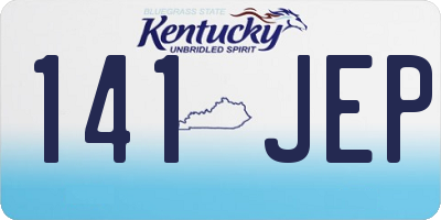 KY license plate 141JEP