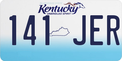 KY license plate 141JER