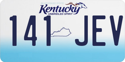 KY license plate 141JEV