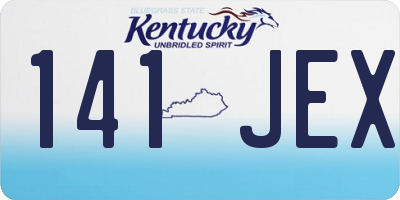 KY license plate 141JEX