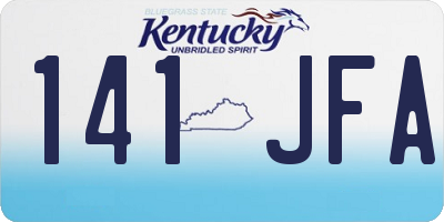 KY license plate 141JFA