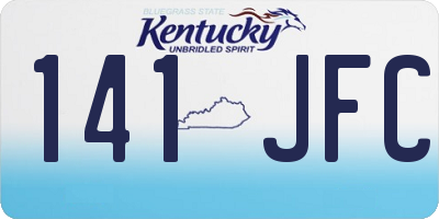 KY license plate 141JFC