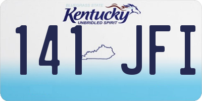 KY license plate 141JFI