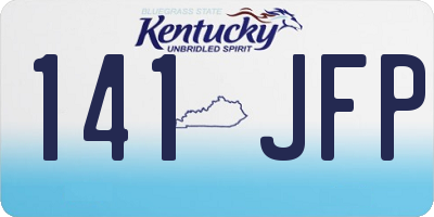 KY license plate 141JFP
