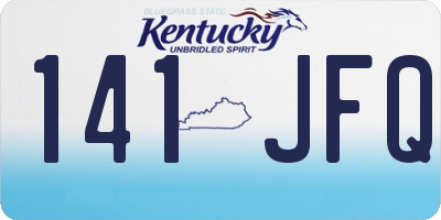 KY license plate 141JFQ