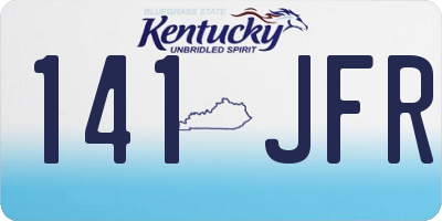 KY license plate 141JFR