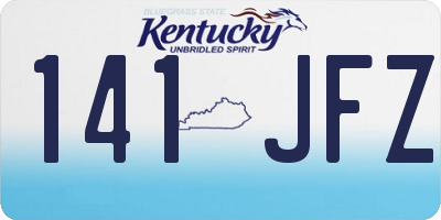 KY license plate 141JFZ