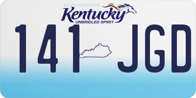 KY license plate 141JGD