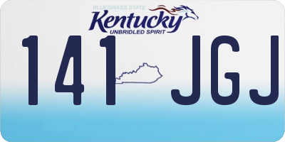 KY license plate 141JGJ