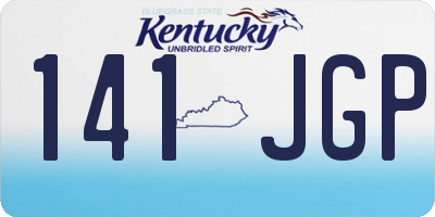 KY license plate 141JGP