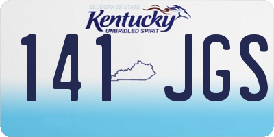 KY license plate 141JGS