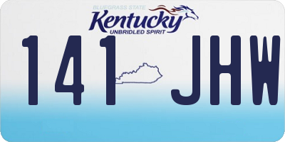 KY license plate 141JHW