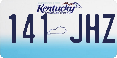 KY license plate 141JHZ