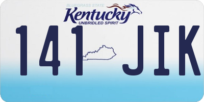 KY license plate 141JIK