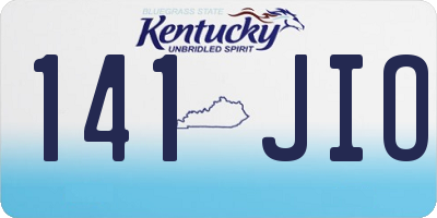 KY license plate 141JIO