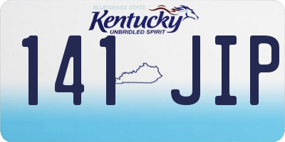 KY license plate 141JIP
