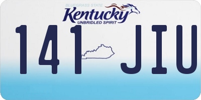 KY license plate 141JIU