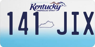 KY license plate 141JIX