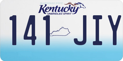 KY license plate 141JIY