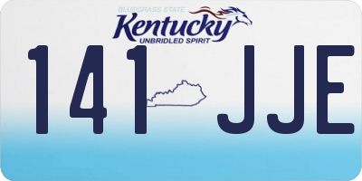 KY license plate 141JJE
