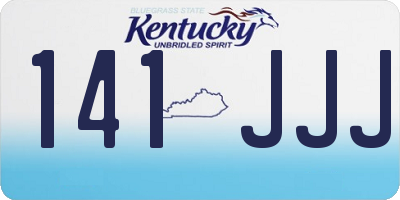 KY license plate 141JJJ