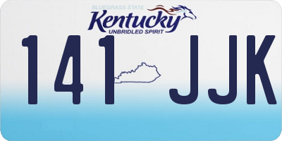 KY license plate 141JJK