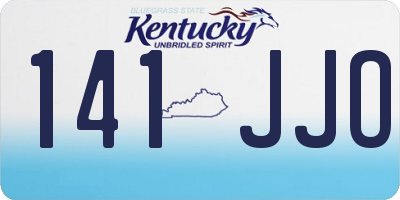 KY license plate 141JJO