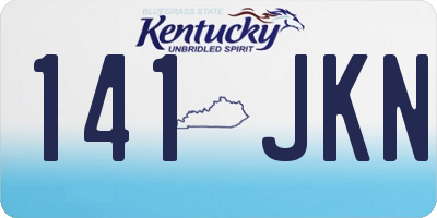 KY license plate 141JKN