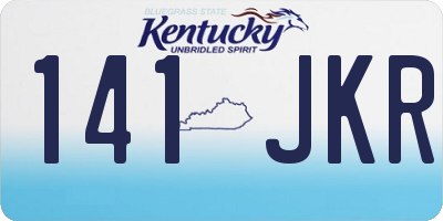 KY license plate 141JKR