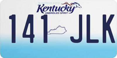 KY license plate 141JLK