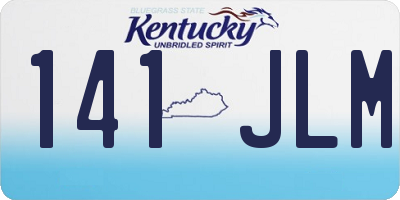 KY license plate 141JLM
