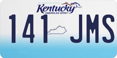 KY license plate 141JMS