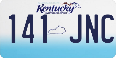 KY license plate 141JNC