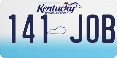 KY license plate 141JOB